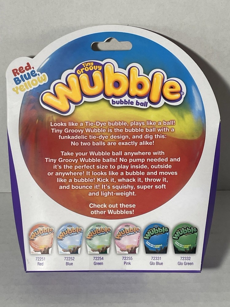 Tiny Groovy Wubble Bubble Ball Red Blue Yellow