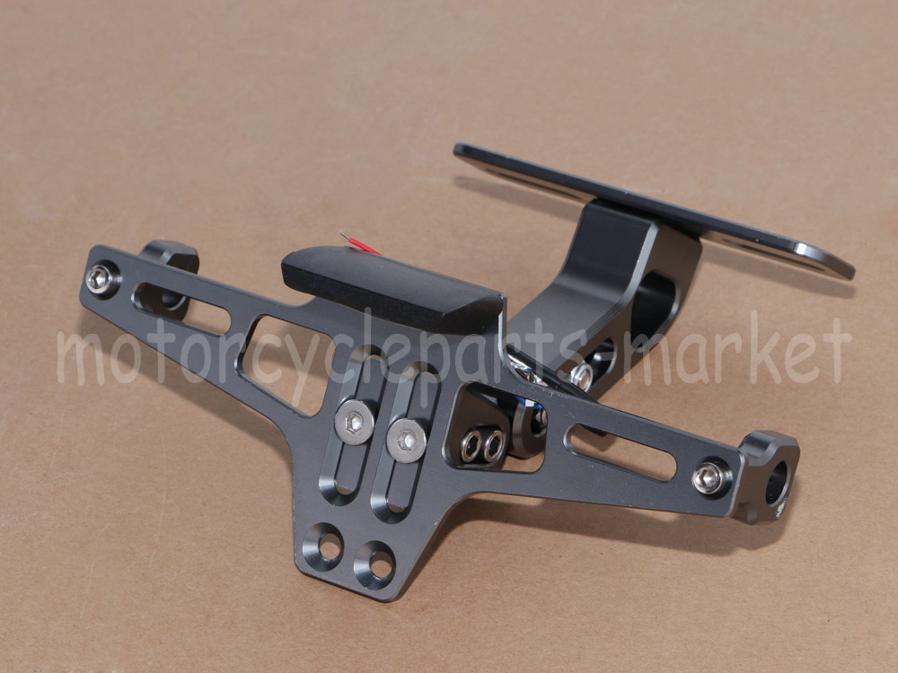 CNC Adjustable Folding License Plate Holder Tail Light Bracket Mount For Yamaha