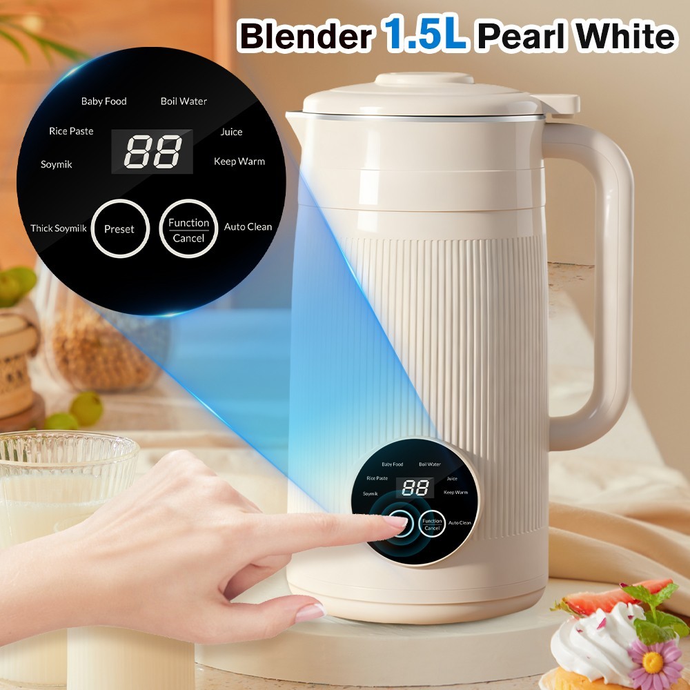 8-in-1 Soy Milk Maker Machine Automatic Nut Milk Maker Machine Milk Blender 40oz
