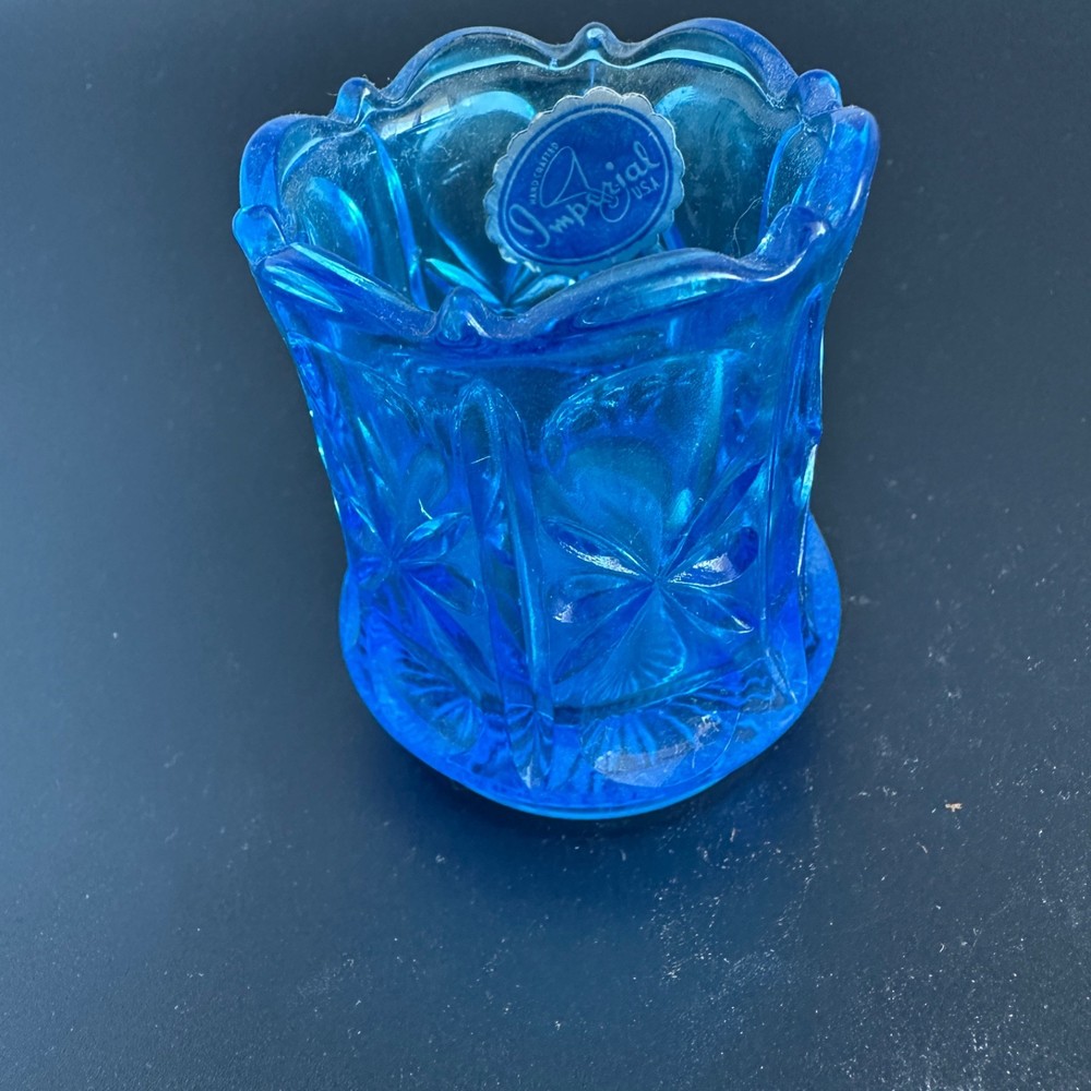 Imperial Blue Gathered Knot Pattern Toothpick Holder