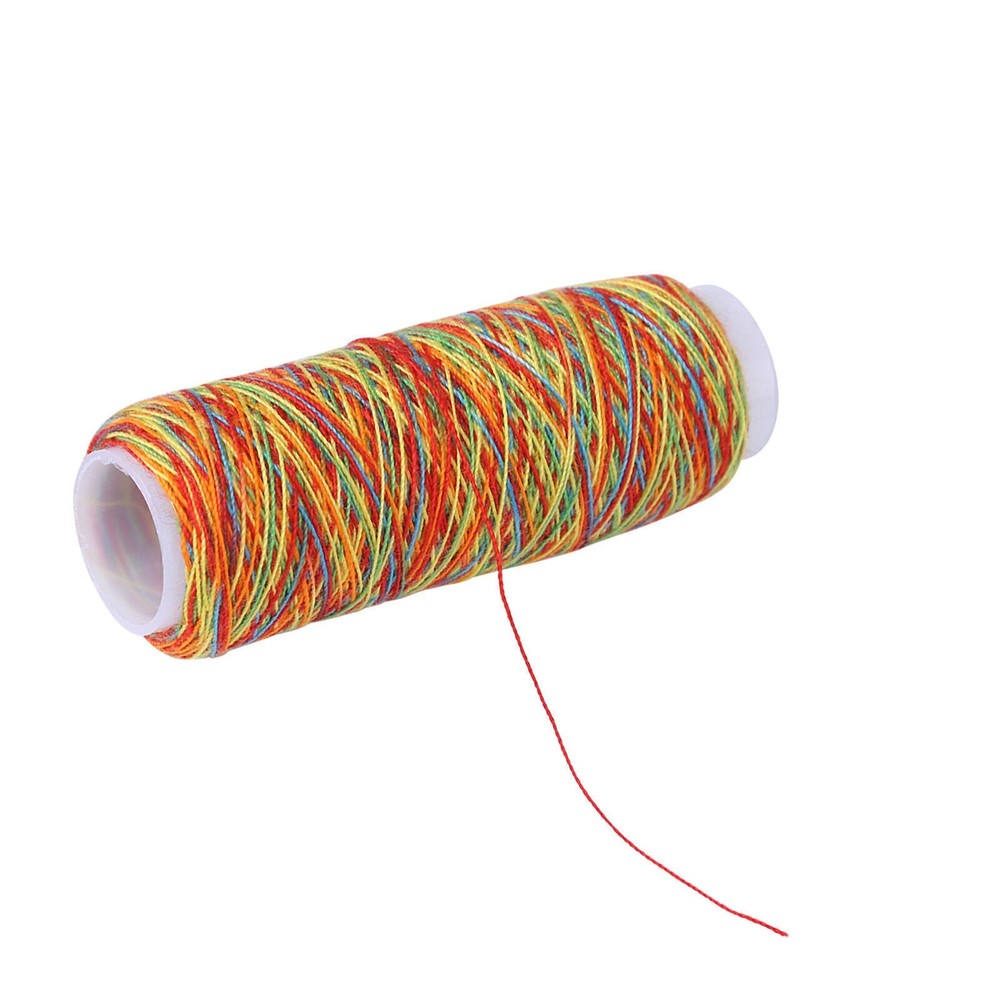 5pcs Multicolor Gradient Sewing Quilting Embroidery Thread Spools Garment