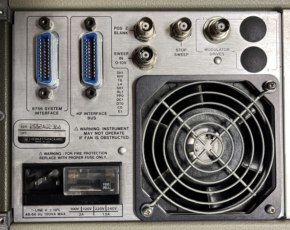 HP 8756A Scalar Network Analyzer, Bright Crt