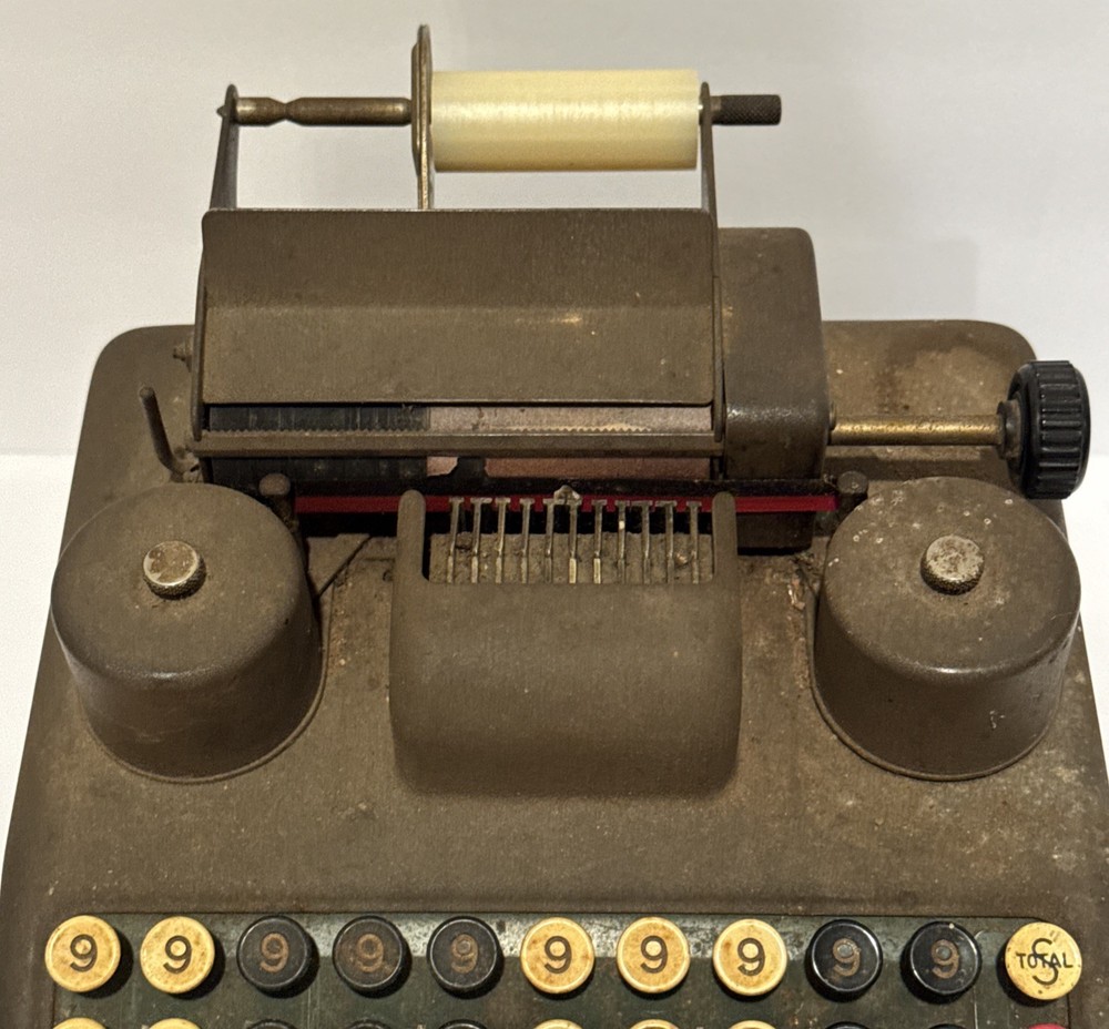 Burroughs Adding Machine Class 9 Portable Calculator 1920’s Vintage Read