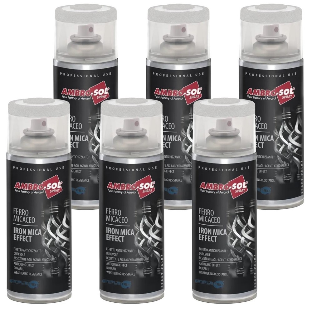 6x Spray Can Paint For Iron Grey Forge Railing Garage Gate_