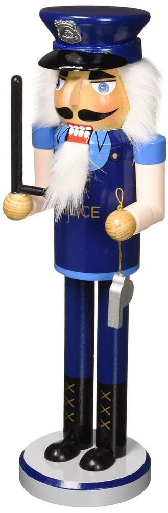 Santa's Workshop Policeman Nutcracker 14" Tall Blue/Black