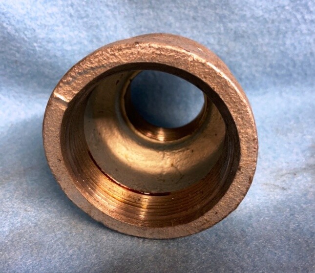 GALVANIZED MALLEABLE IRON REDUCING COUPLING 2" X 1-1/4"