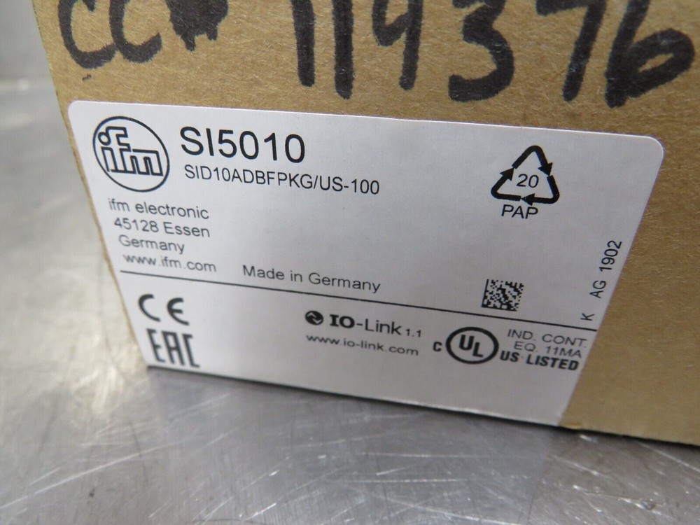 IFM Efector SI5010 Sensor - Flow Monitor SID10ADBFPKG/US-100