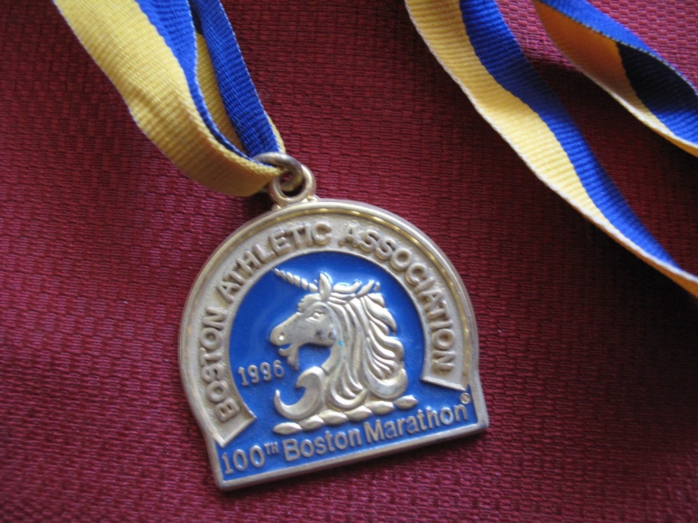 1996 Boston 100th Marathon Medal