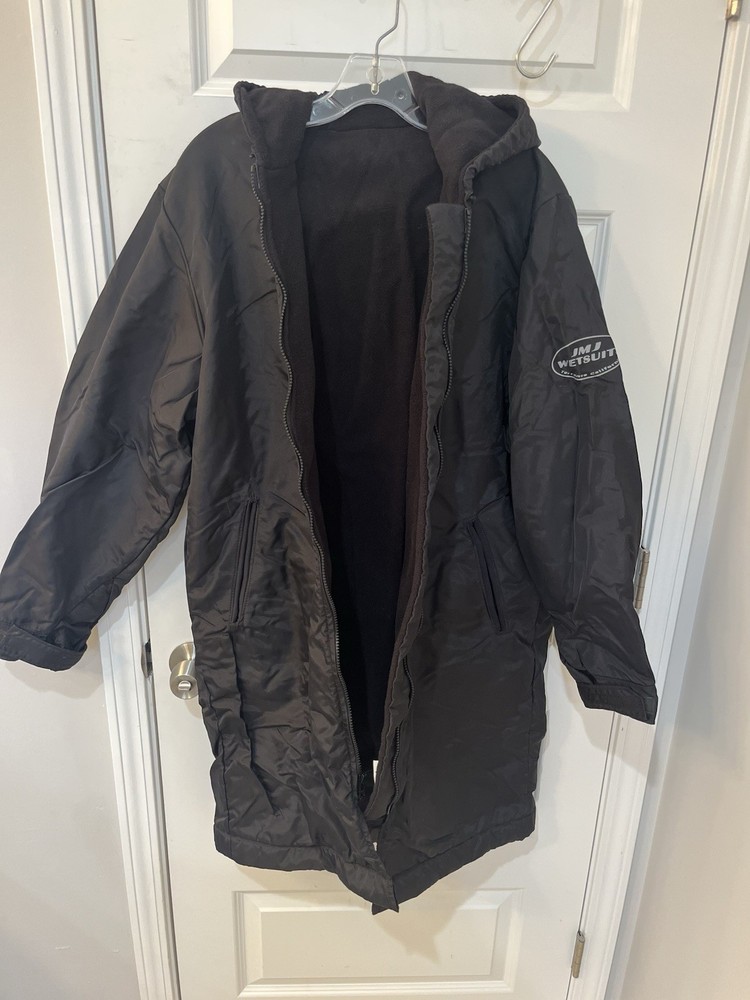FleecenLined  Zipper Divecoat JMJ Wetsuit size Large Oversized Black