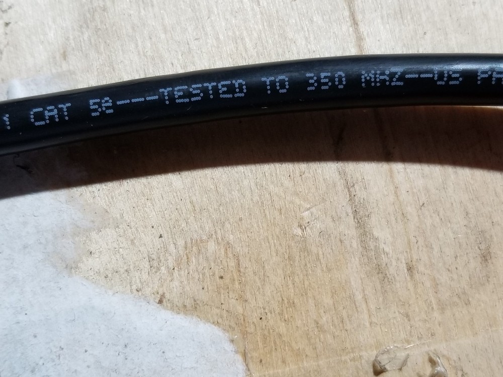 Belden 7922A 22/4P CAT5e DataTuff Bonded Pair Network Cable PLTC/CMX Black /50ft