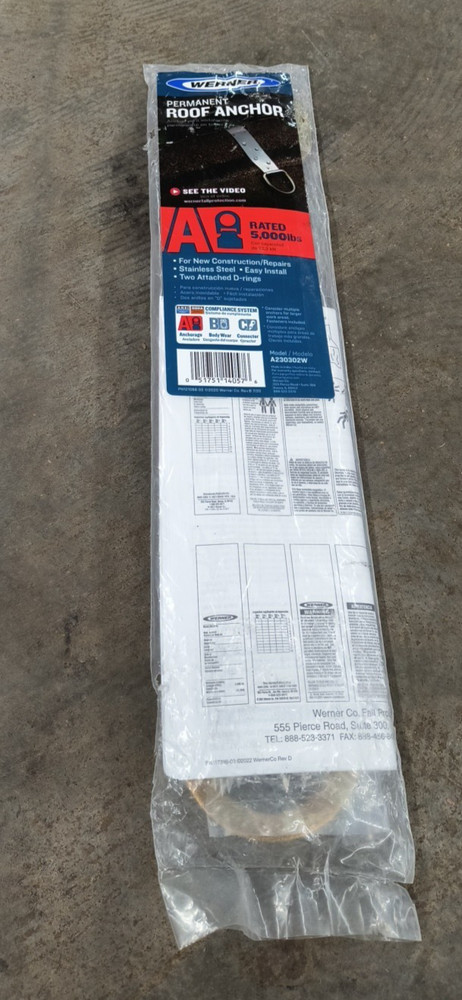 A230302W Werner Permanent Roof Anchor