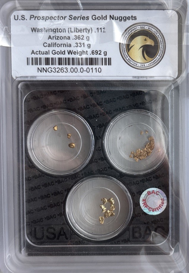 Us Prospector Series Gold Nuggets BAC Xrf Tested