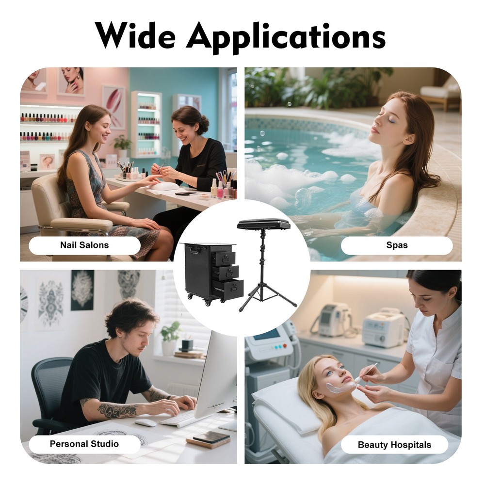 Rolling Makeup Case, Makeup Case With 4 Universal Wheels, Makeup Case With Lock