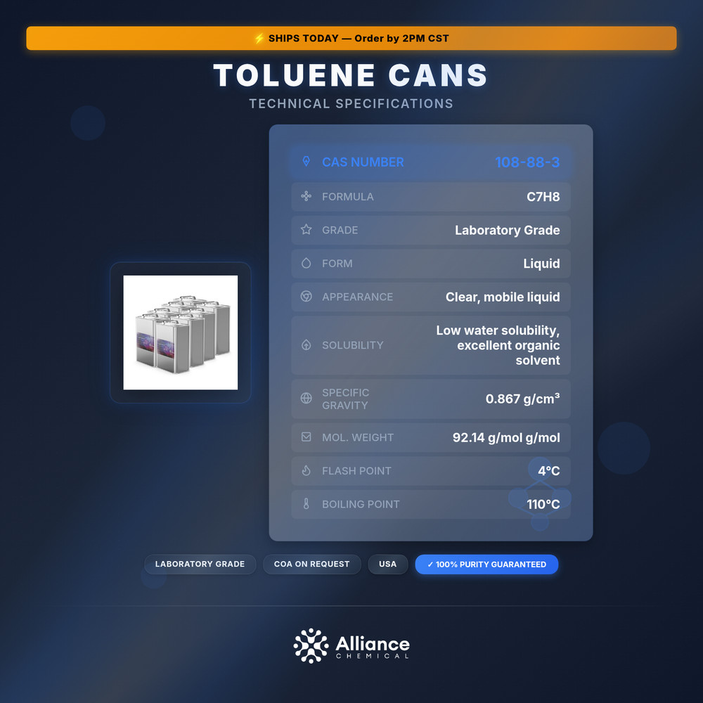 Toluene - 8 Quart Cans