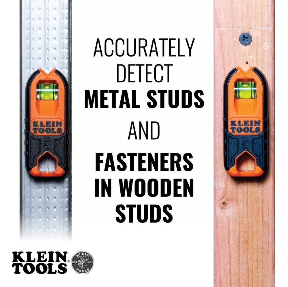Klein Tools Compact Magnetic Stud Finder MSF100 Detects Metal Studs & Fasteners