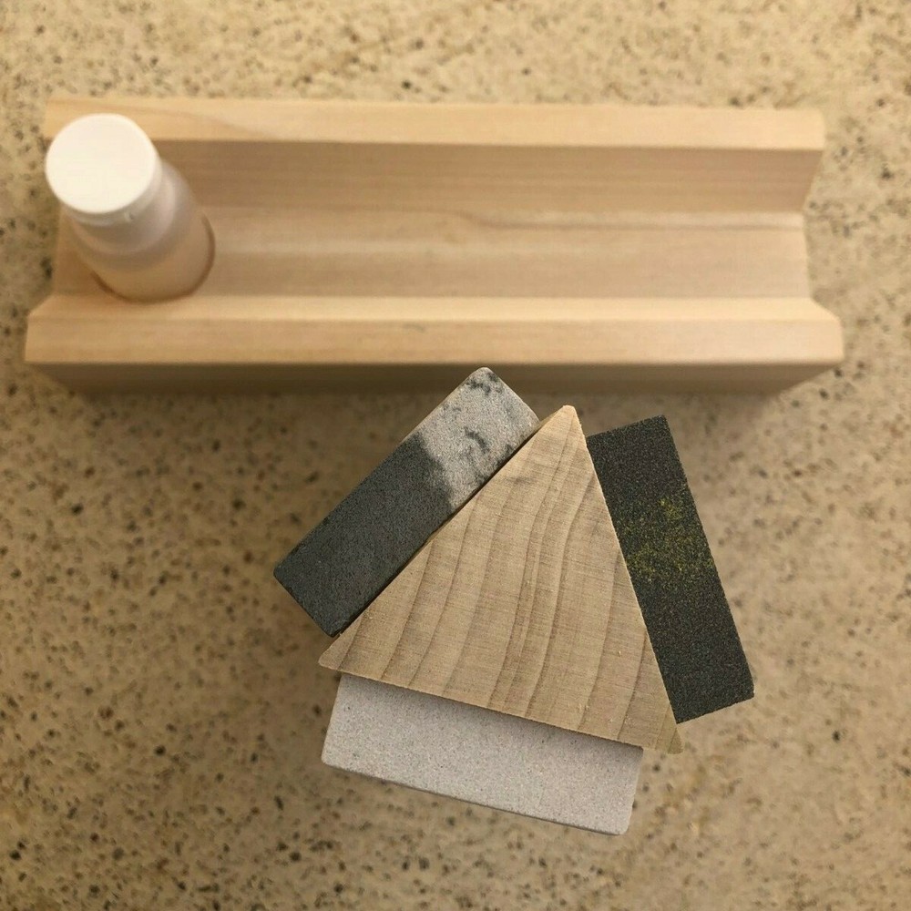 Tri 6 Arkansas Knife Sharpening Stone Kit