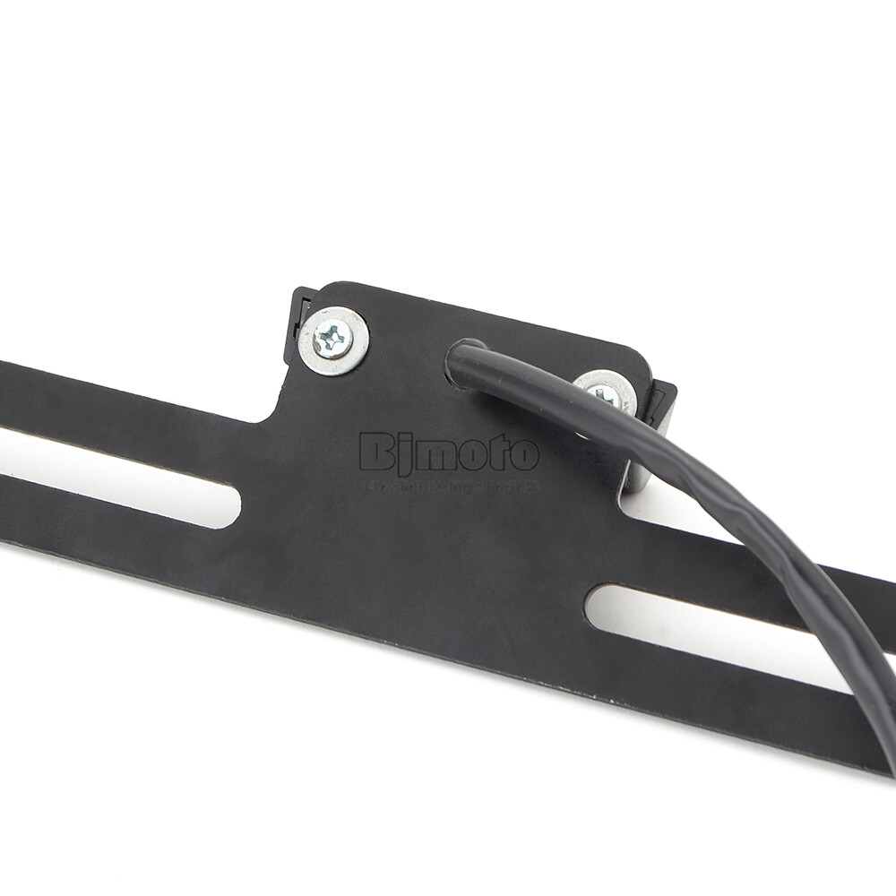 Universal Rear License Plate Holder Bracket LED Motorcycle Tail Light CNC