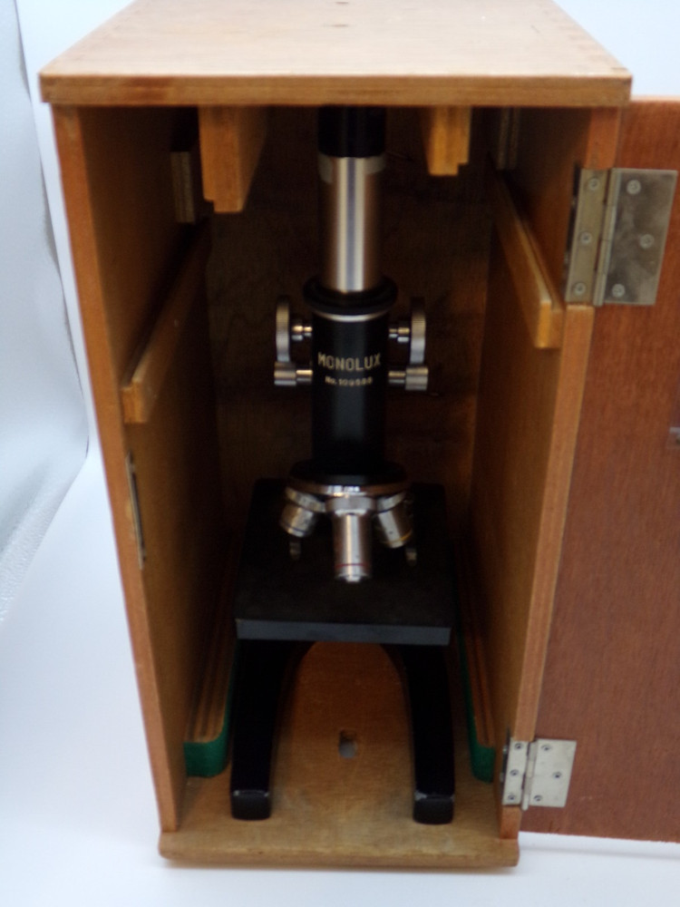Vintage Monolux (#109588) Three Lens Microscope