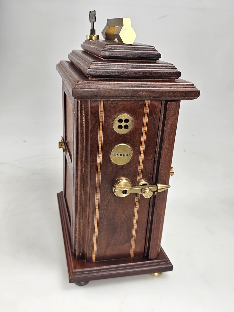 Rare Solid Oak 2 Bells Bracket Clock Chipping Sodbury
