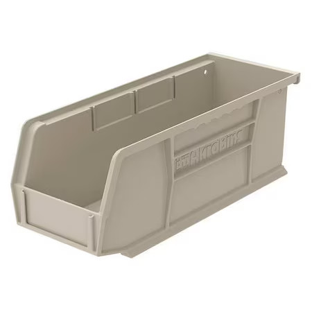 Akro-Mils 30224Stone Hang & Stack Storage Bin, Plastic, Beige, 4 In H, 4 1/8 In