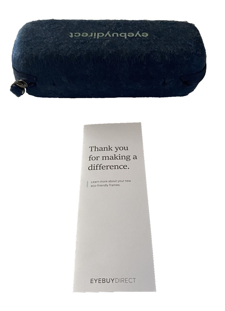 Eyebuydirect Eyeglasses Blue Felt Case Cover