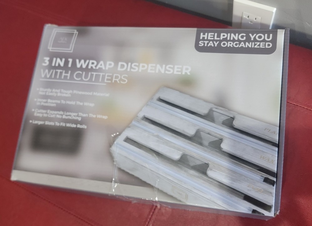 3 in 1 wrap dispenser with cutters