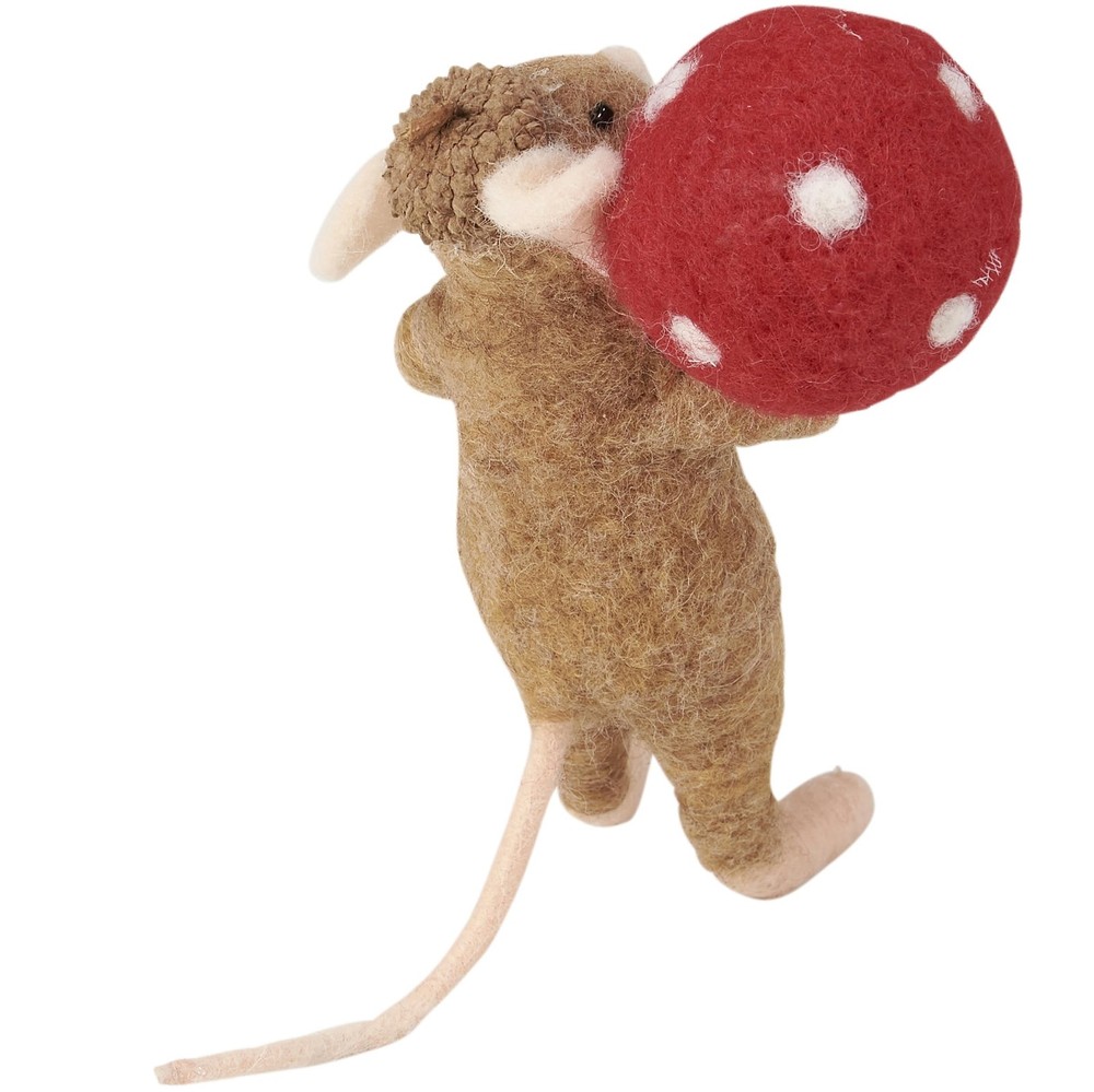 Primitives by Kathy Toadstool Mouse Collectible Critter Holding a Toadstool M...