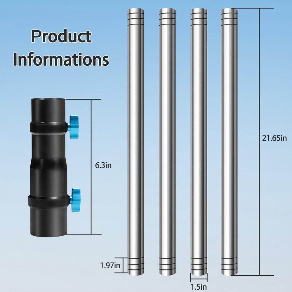 Starlink Pole Mount Features 1.5'' Diameter, 7ft Starlink Ground Pole Mount