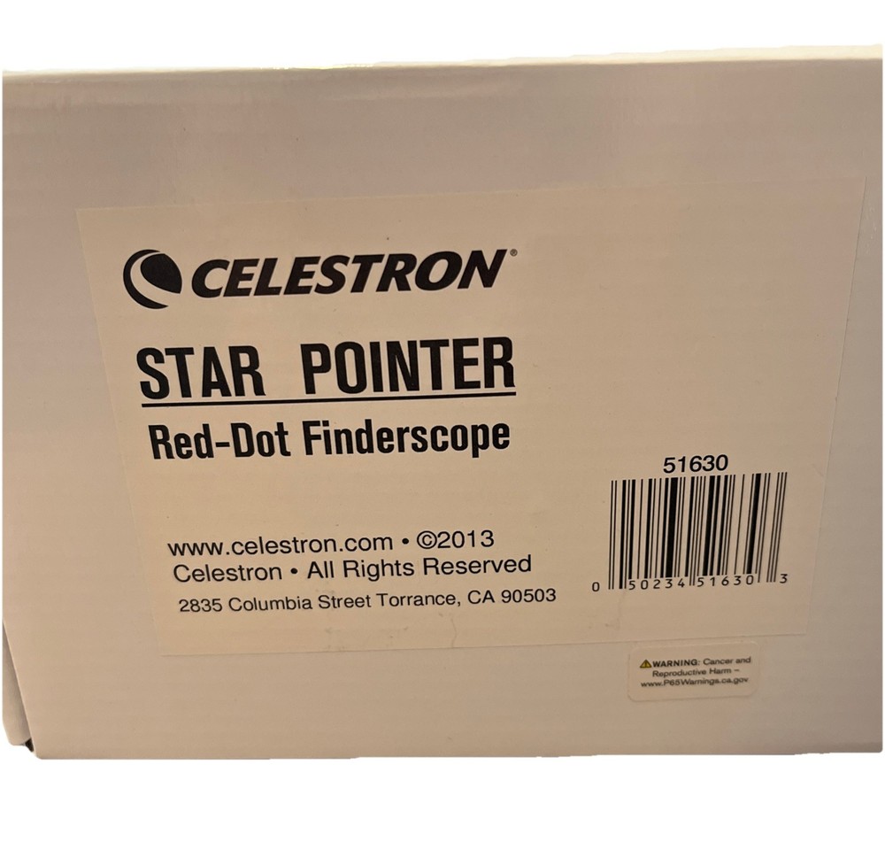 Celestron Star Pointer Red-Dot Finderscope Model 51630 Open Box