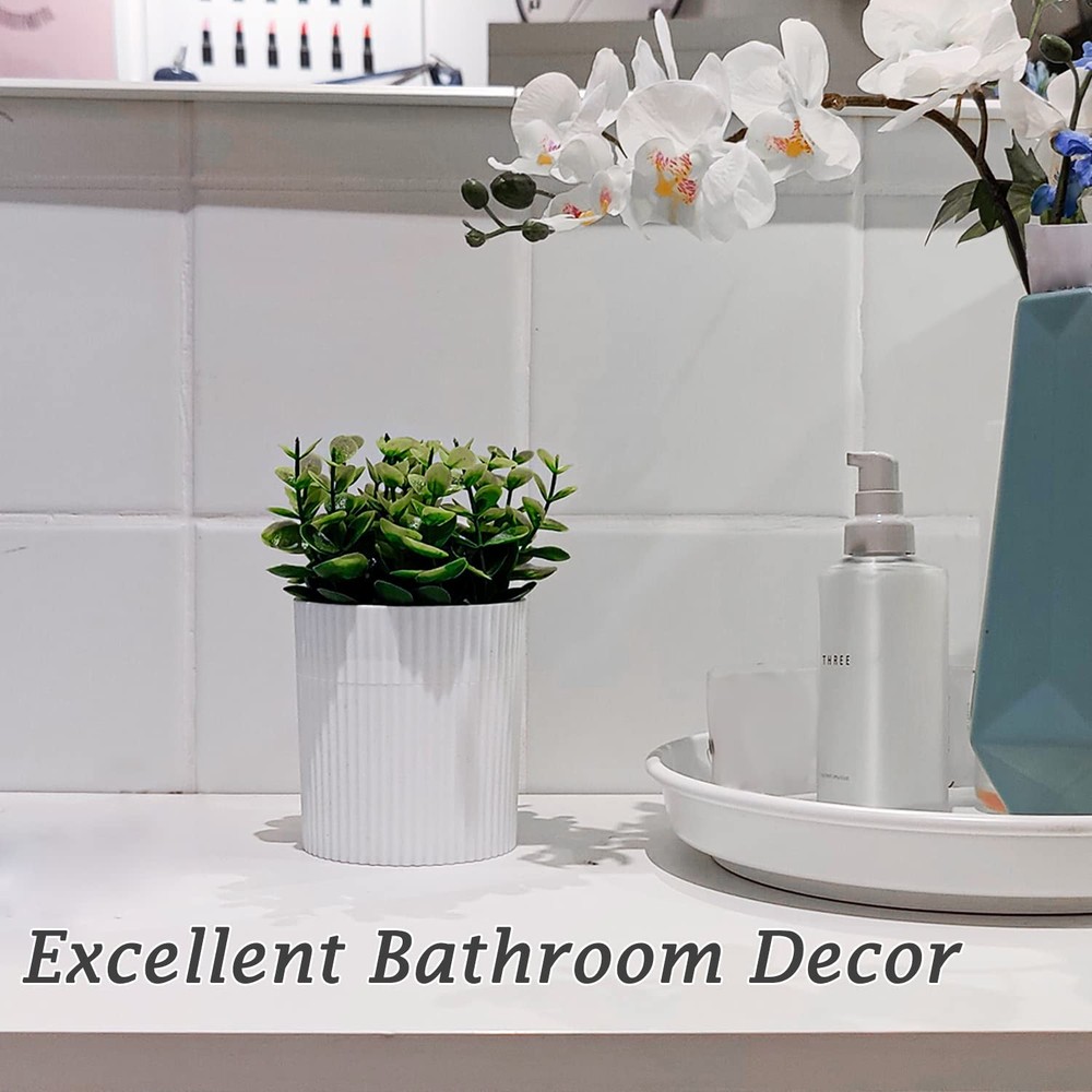 Denture Bath, Invisible Denture Case Designed As Artificial Eucalyptus Potted...