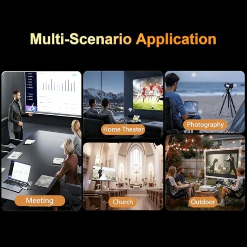 Wireless HDMI Transmitter & Receiver USB-C,Elegant Solid Design, 4K Input Black