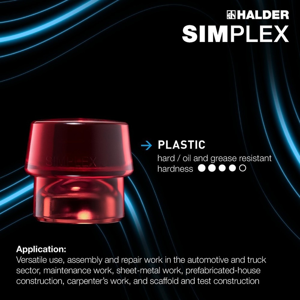 Halder 3206.030, Red Plastic Replacement Insert for Size 30 Simplex, Free Ship