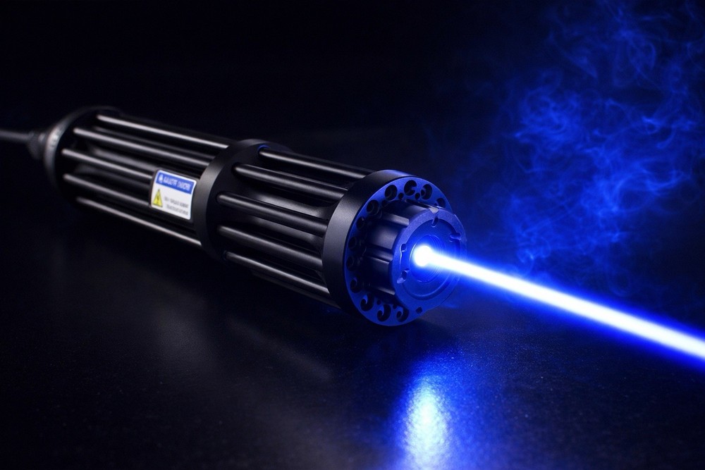 5W High Power Adjustable Blue Burning Laser Pointer Visible Dot Torch Light USB