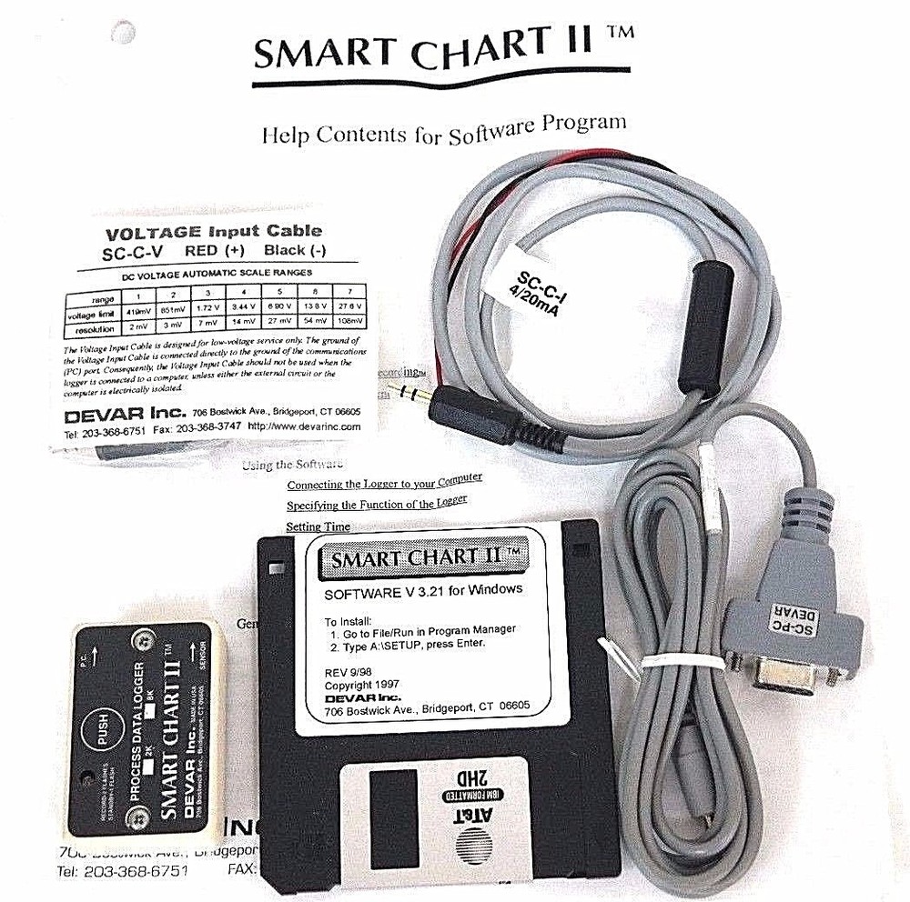 NIB DEVAR 9052-8K PROCESS DATA LOGGER SMART CHART II MODELSCII-8K