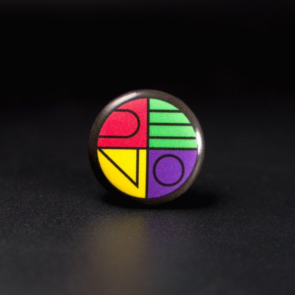 Devo Button Pin 1" | 80s Post Punk pinback | New Wave Badge | Art Devo Logo