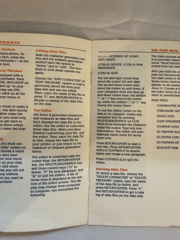 1989 TSR Advanced D&D Dungeon Masters Assistant - Vintage