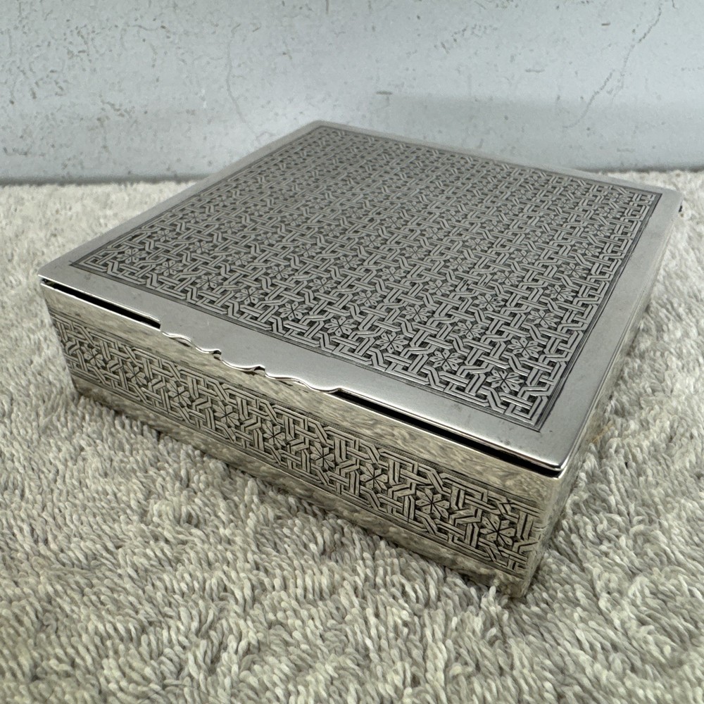 Solid Silver Middle Eastern Box Late 19th/ Early 20th Century