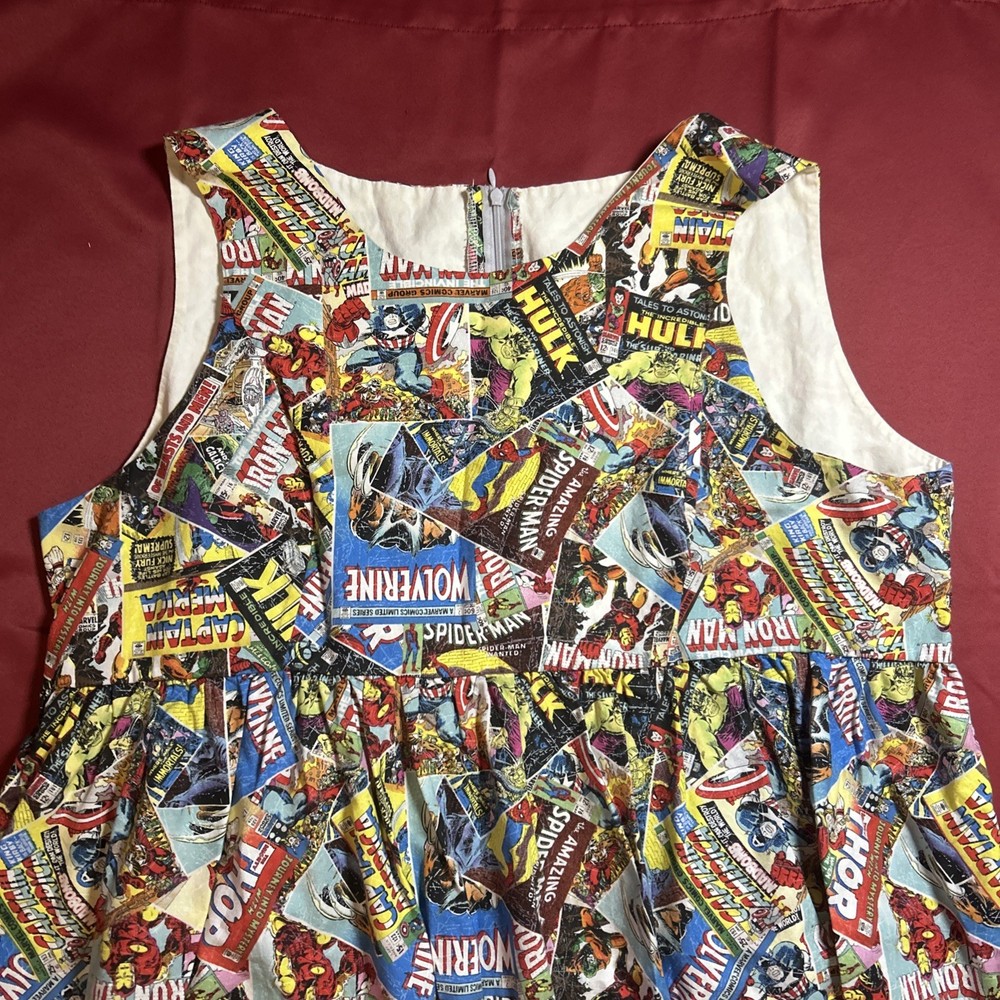 Handmade Marvel Comic Superhero Plus Size Dress Comic Con