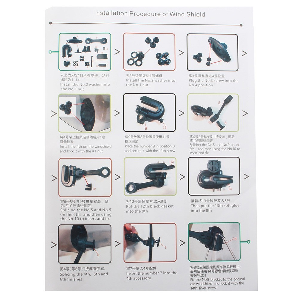 Clip-On Windshield Extension Spoiler Windscreen Deflector Adjust Universal US