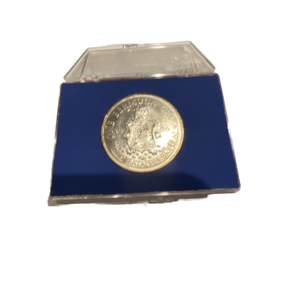 BERMUDA ONE SILVER CROWN 1964. IN ORIGINAL PRESENTATION CASE