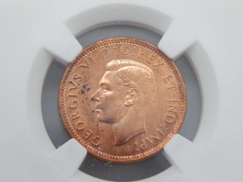 1947 CANADA MS64 RD NGC GRADED Canadian 1 CENT #BT433