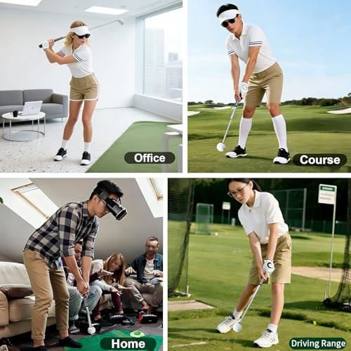 Retractable Golf Swing Training Aid, Golf Grip Trainer for Warm-up, Right