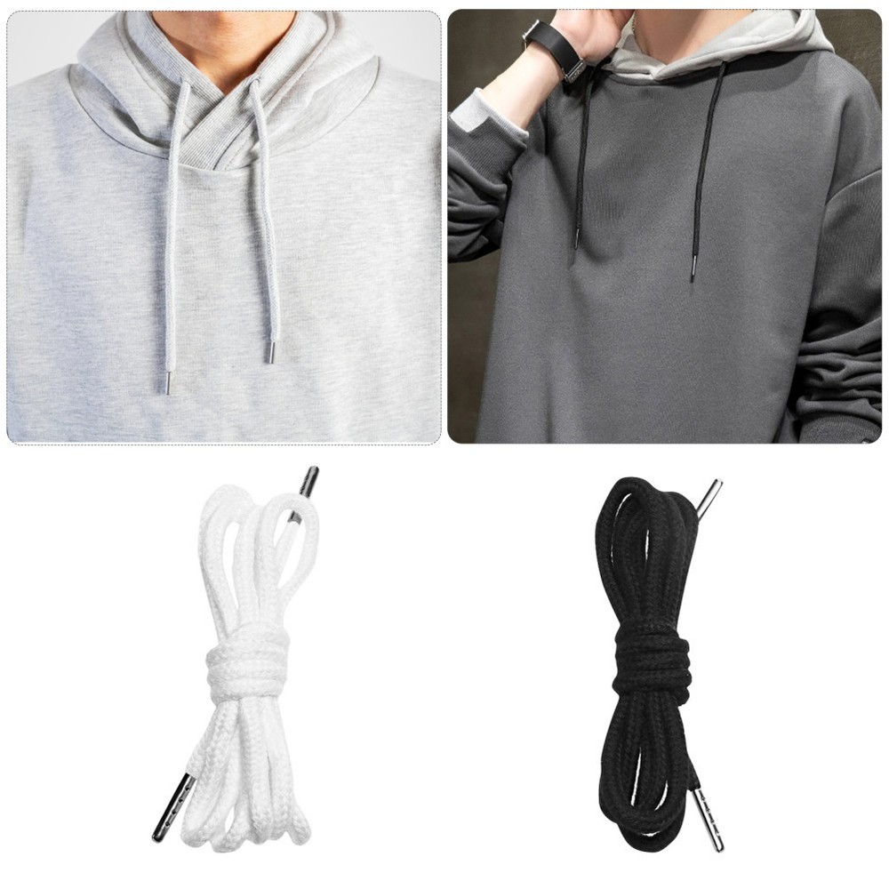 Jackets Drawstring Cords Replacement for Sweatpants Black Cotton Drawstrings