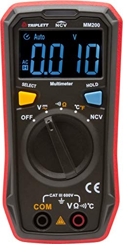 Compact 4000 Count Multimeter - AC/DC Voltage, Resistance, MM200 Standard