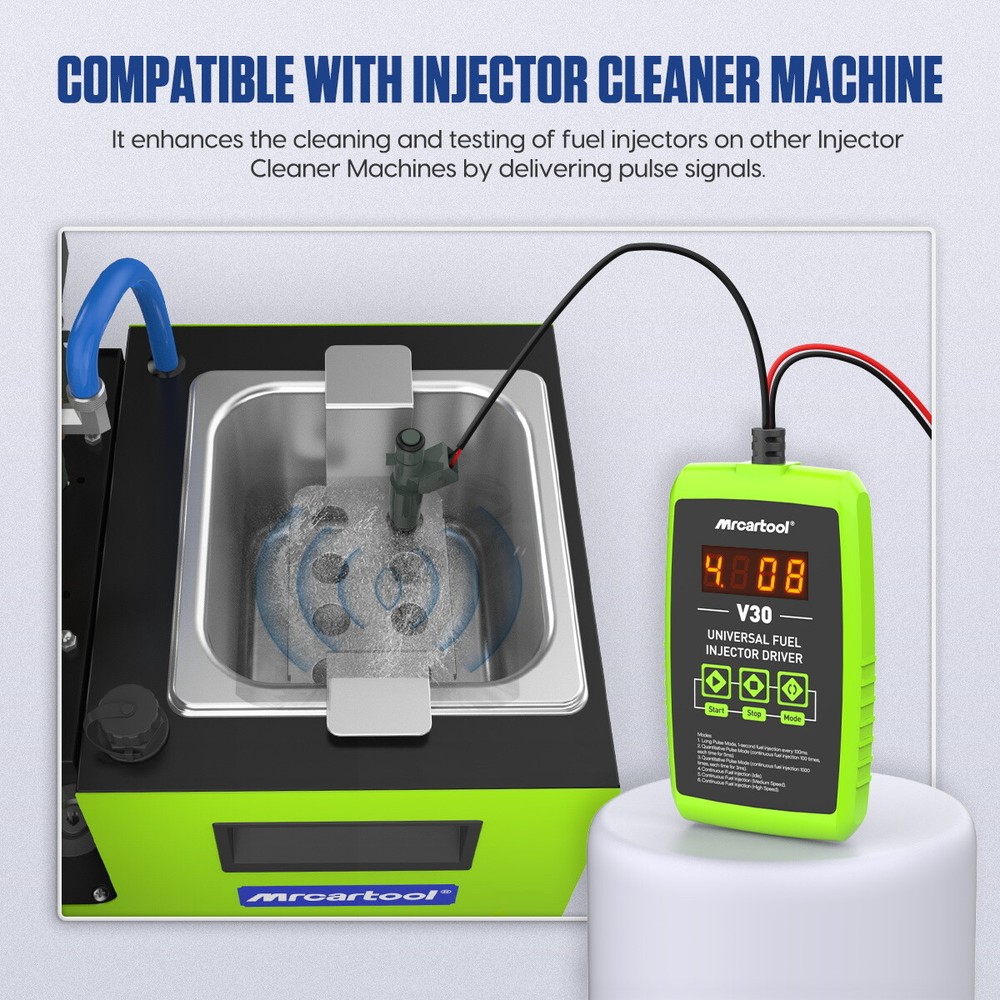 Universal Fuel Injector Tester Adapter 6 Testing Modes DIY Cleaning Tool Kit Set