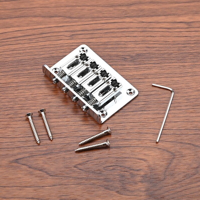 4 String Fixed Bridge String Spacing Hardtail Bridge Solid Saddle Easy to Use