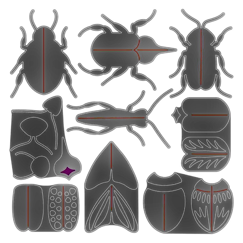 Sizzix Thinlits Patterned Bugs 9pc set #665956 Retail $20.99 by Jennifer Ogborn