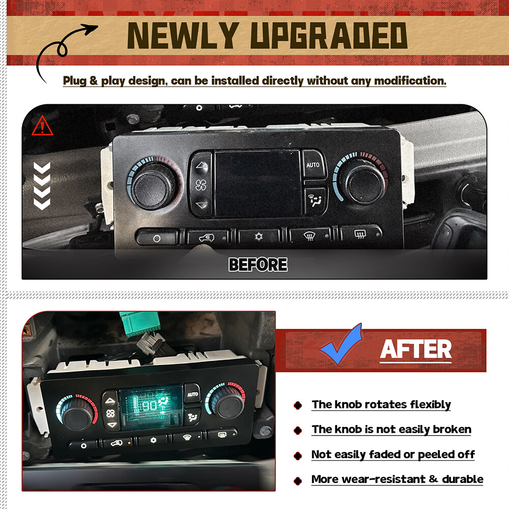 A/C Heater Climate Control Module Panel Switch For 2003-2007 Hummer H2 599-015