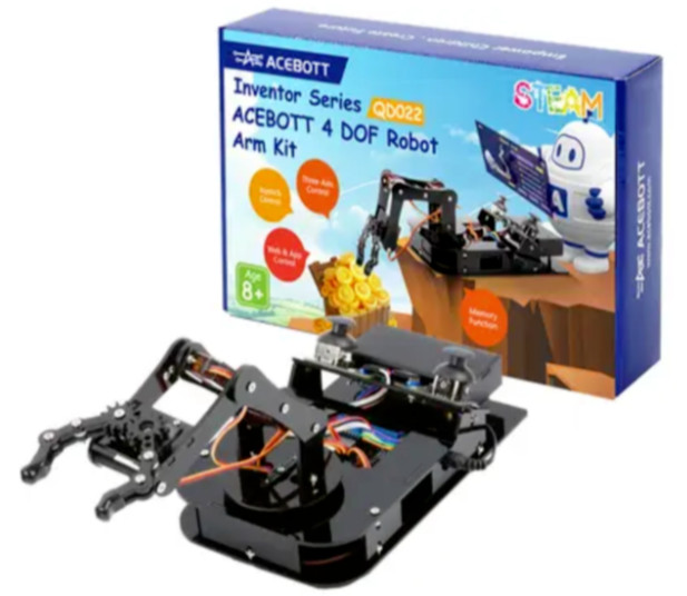 Robot Arm DIY Kit by ACEBOTT -  Learn Programming & Coding - 4DOF