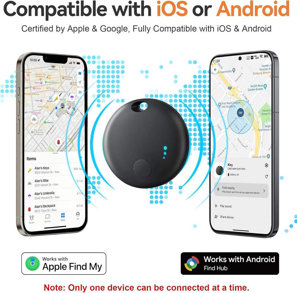 2026 Air Tracker Tags for Android or iOS,Dual System Both iOS and Android Tracke